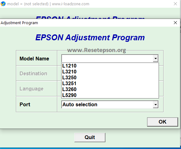 Epson L3210 Resetter